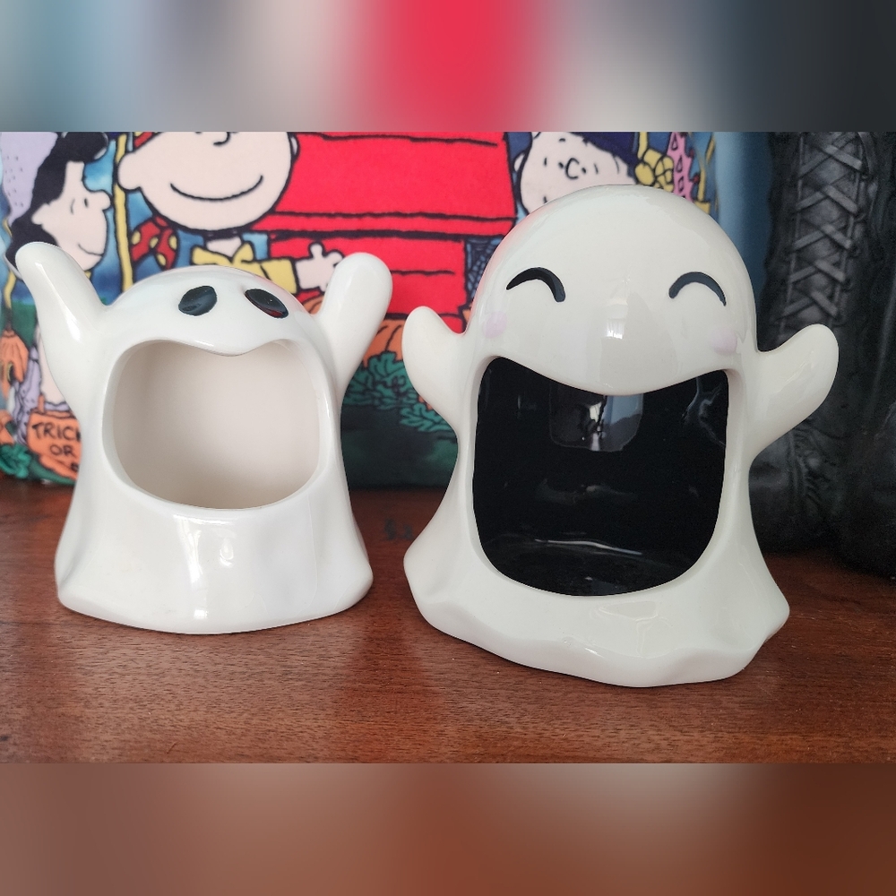 Ceramic Ghost Candle Holders